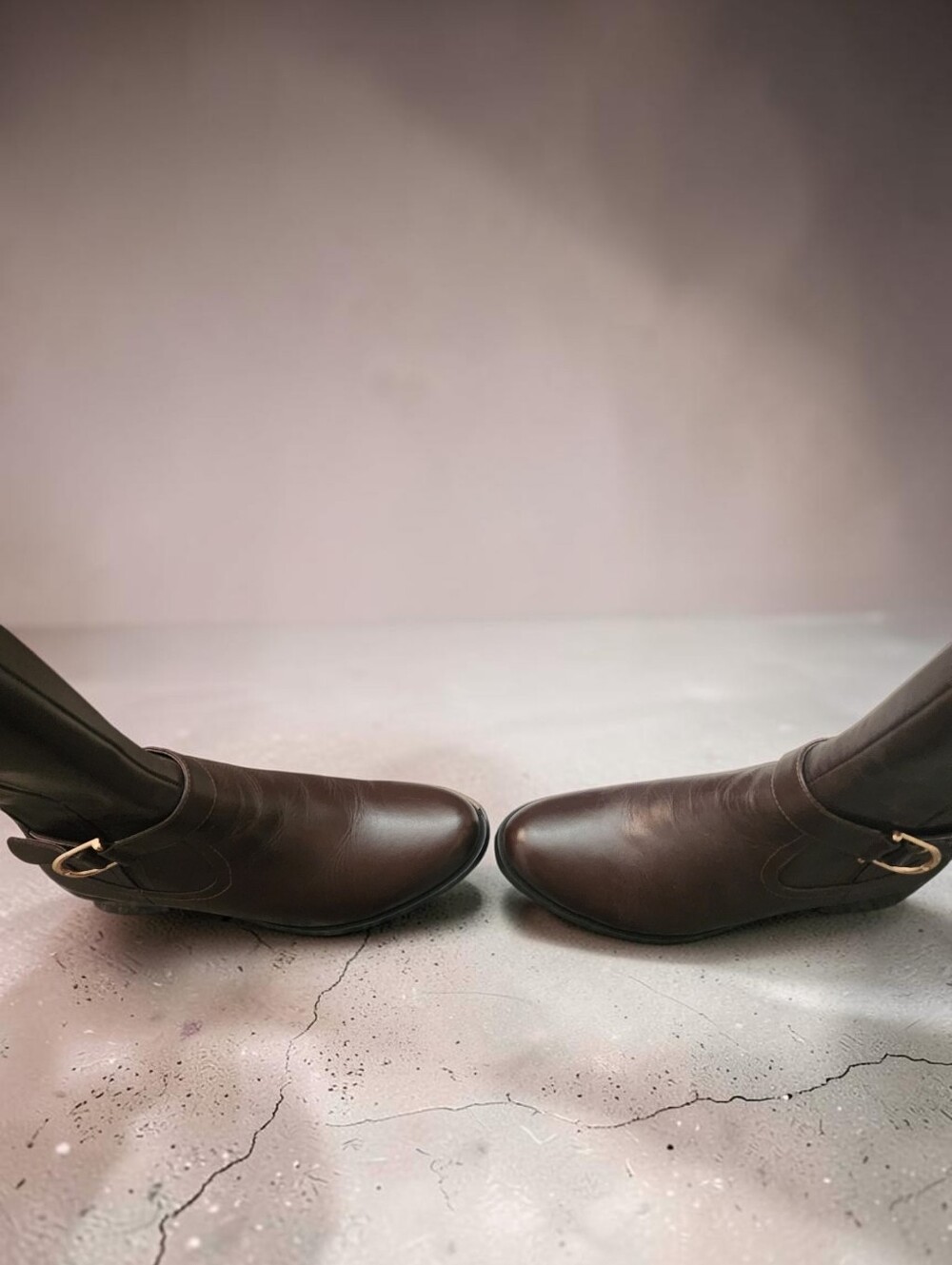 SoleMani Abigail Super Slim Brown Leather Knee-High Riding Boots, Women's 8M - Picture 11 of 13